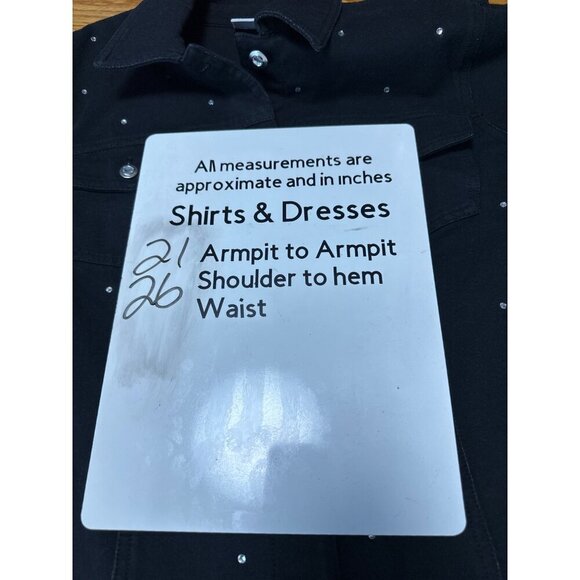 Quacker Factory Rhinestone Embellished Trucker Jacket Size M - Picture 9 of 9